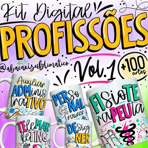 ec8459_9c68476eabd6482585bd381e247bbf87mv2 Profissões 2025 Vol 1 (Abacaxi Sublimatico) - Imagem 1