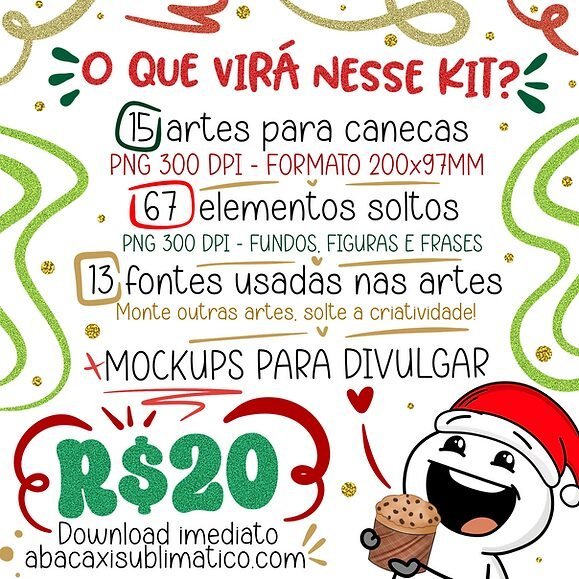 ec8459_c496edfc034d42b89d2b2585cbe7e40bmv2-1.jpg Estampas Canecas - NataL 2023 Vol.1 (Abacaxi Sublimatico) - Imagem 13