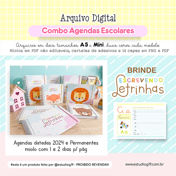 f3a877_6b5e6d16537543d2bb15398251eb142cmv2-1.png COMBO - Agendas Infantis Datadas e Permanentes (Estúdio G19) - Imagem 1