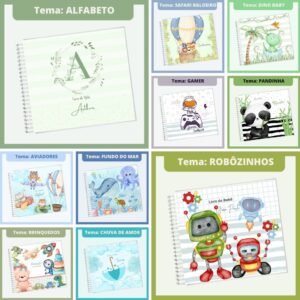 Combo Kits Maternidade - Livro do Bebê | Caderneta | Meu Nascimento | Tags (Hully)