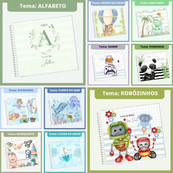 Combo Kits Maternidade - Livro do Bebê | Caderneta | Meu Nascimento | Tags (Hully) - Imagem 1