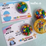 Card blister de chocolate coloreti Páscoa