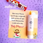 Cartão + Adesivo para baton de chocolate Páscoa - Vela