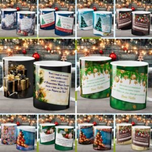 Combo 54 artes Canecas Natalinas
