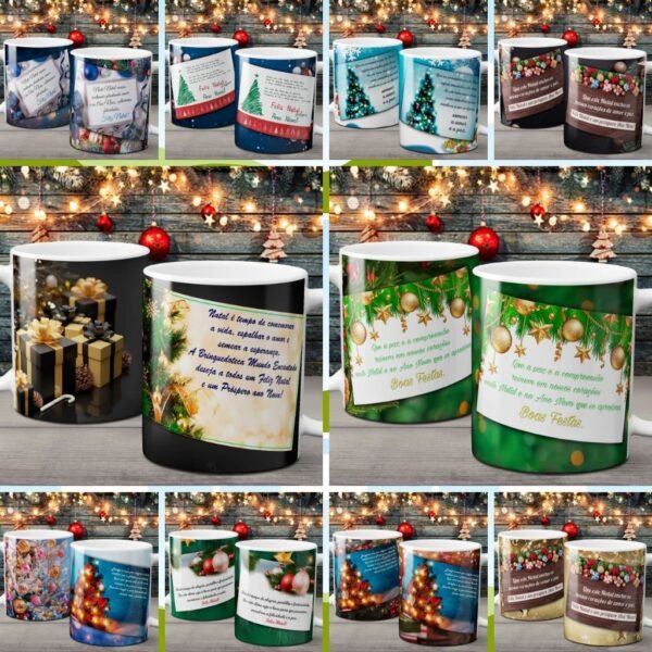 Combo 54 artes Canecas Natalinas - Imagem 1