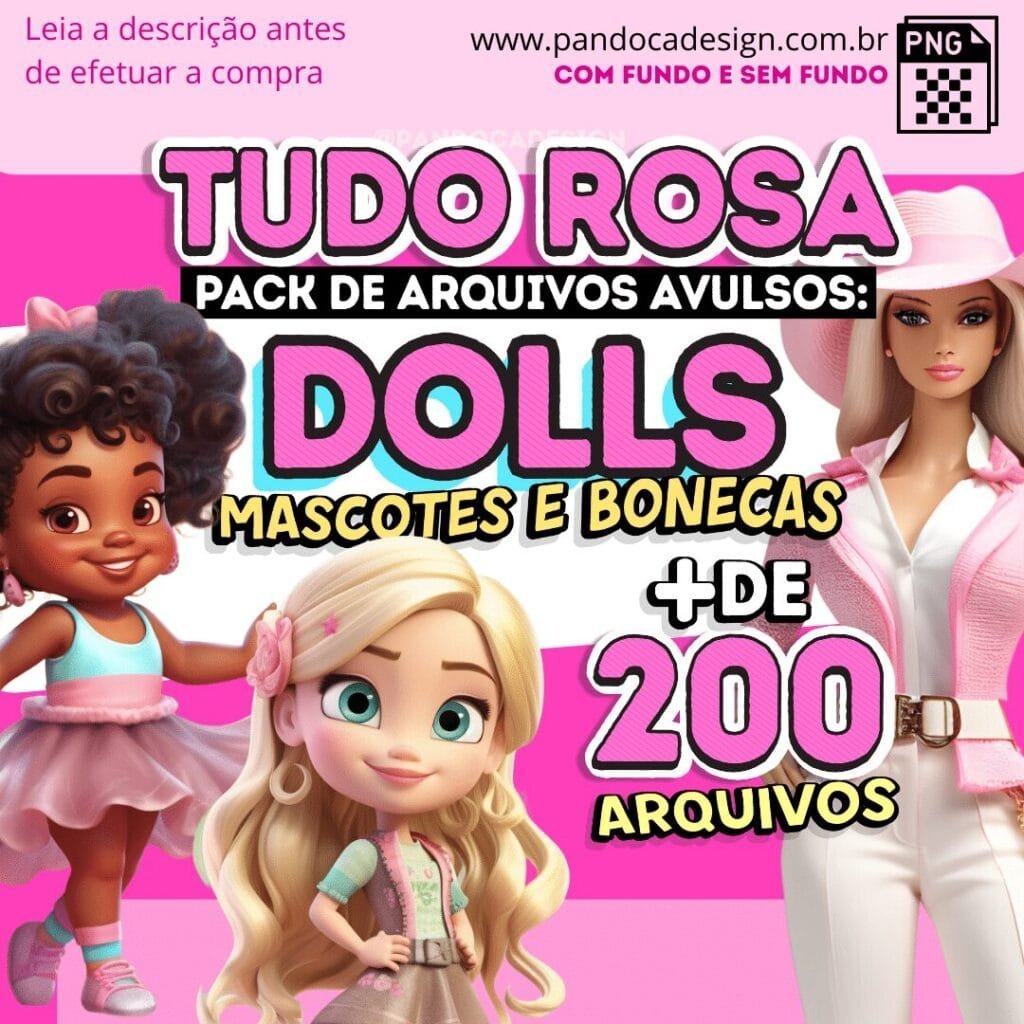 kitdolls.jpg Kit TUDO ROSA dolls - Imagem 1
