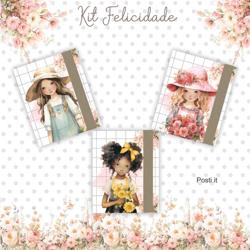 mockup-2-2-2.jpg Kit Felicidade 1 - Bloco | Caderno | Capas  (Clube da Crys) - Imagem 4