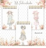 Kit Felicidade 1 - Bloco | Caderno | Capas  (Clube da Crys) - Imagem 2
