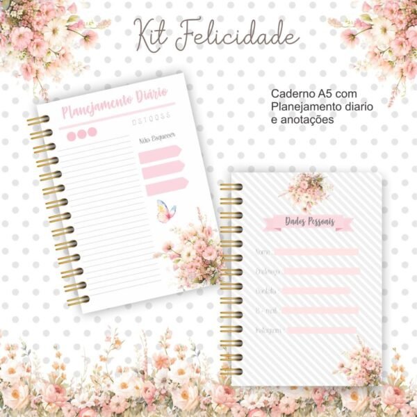 Kit Felicidade 1 - Bloco | Caderno | Capas  (Clube da Crys) - Imagem 5