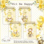 Kit Be Happy Baby - Bloco | Caderno | Capas (Clube da Crys)