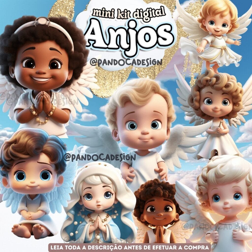 pag3.jpg Mini Kit Digital + Mimos - Anjos - Imagem 2