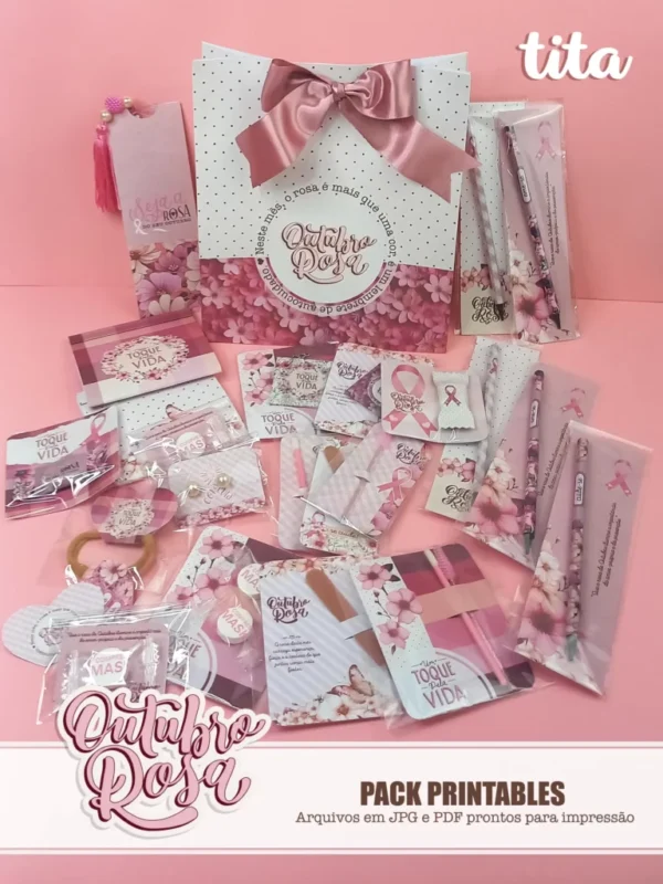 Outubro Rosa - Pack Printables (Tita) - Imagem 1
