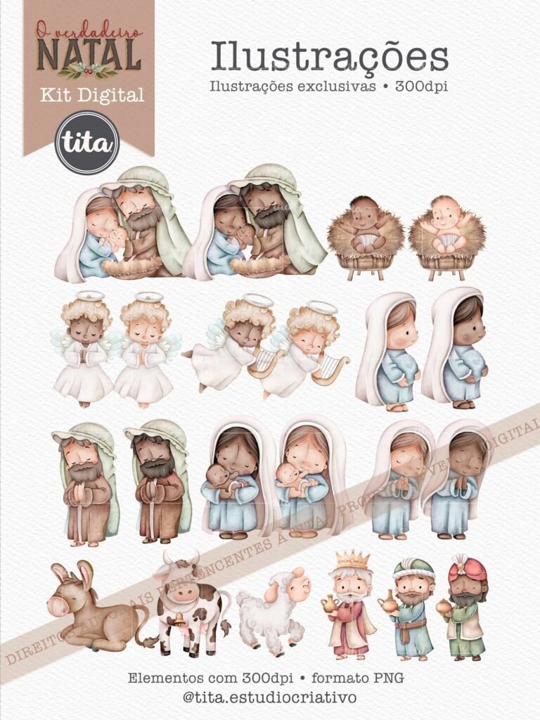 preview_natividade23_ilustrakit-scaled-2.jpg O Verdadeiro Natal - Combo de Ilustrações e Papéis (Tita) - Imagem 13