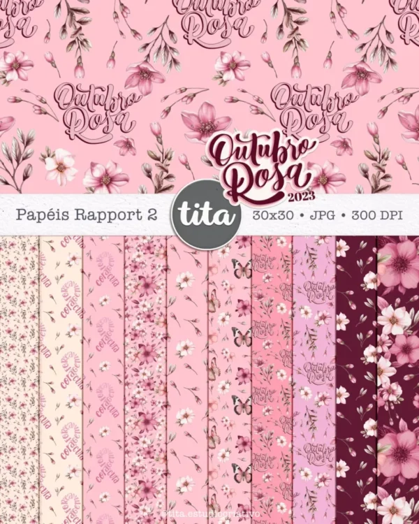 Outubro Rosa - Papéis Rapport 1 e 2 - Imagem 2