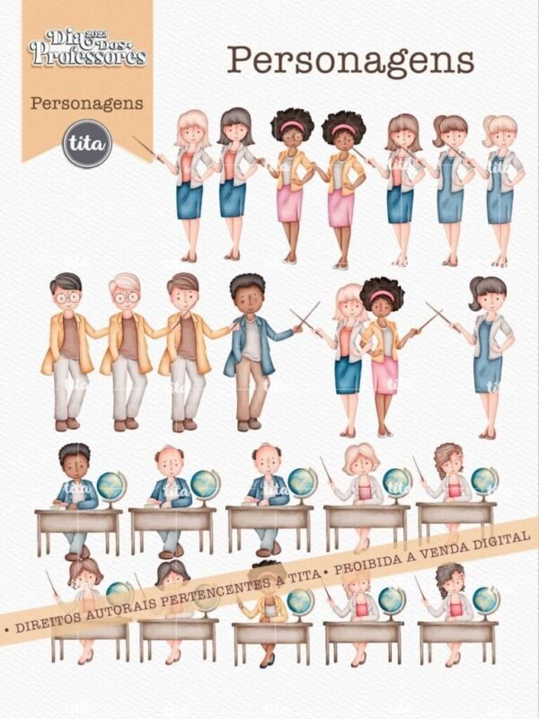 Professores 2023 - Combo Ilustrações e Papéis - Imagem 4