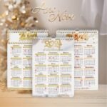 Pacote de Artes Calendários A4 - Ano Novo 2024 V23 (Vintage)