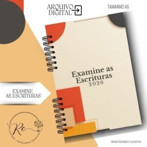 Caderno Examine as Escrituras - Permanente 2026 – Masculino (Rê Castori)