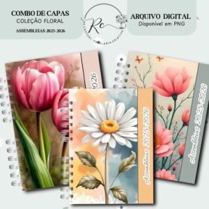 COMBO de Capas para Assmebleias 2025/2026 - Tema Floral (Re Castori)