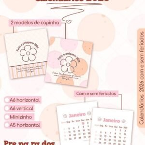 Calendários 2026 (Metamopaper)