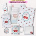 Coleção Cerejinhas Aquarela - Kit de Encadernação