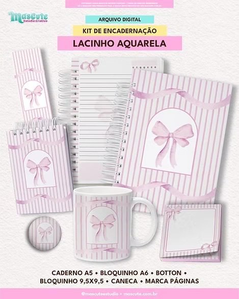 5f98bb_fbaf22ce65cf4fba863fc770cf57c9c3mv2 Coleção Lacinho Aquarela - Kit de Encadernação - Imagem 1