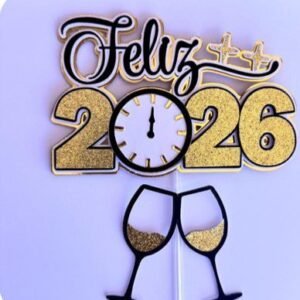 Feliz 2026 - Topo de Bolo