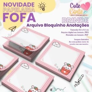 Bloquinho – 95x95mm – Jardim Pet N2 – Papelaria Fofa