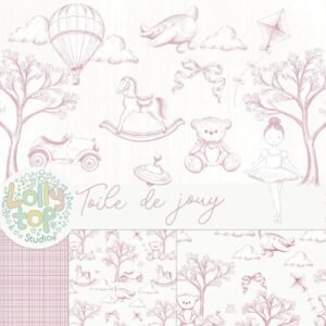 Toile de jouy – Brinquedos Rosa