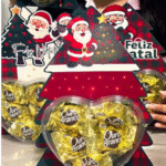 Cartão bombom no formato de árvore de Natal