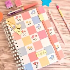 Agenda A5 – 2026 Miolos Datada e Permanente – 1DPP Floral Cute (Cute Corte)