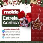 Molde Estrela Acrílica 9cm
