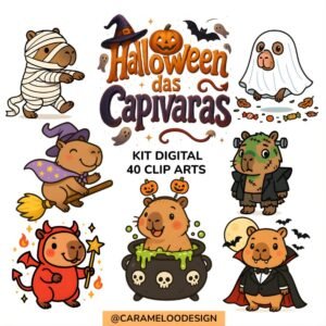 Capivaras Hallloween - Kit Digital
