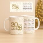 Ano Novo com Calendário - Artes para Caneca