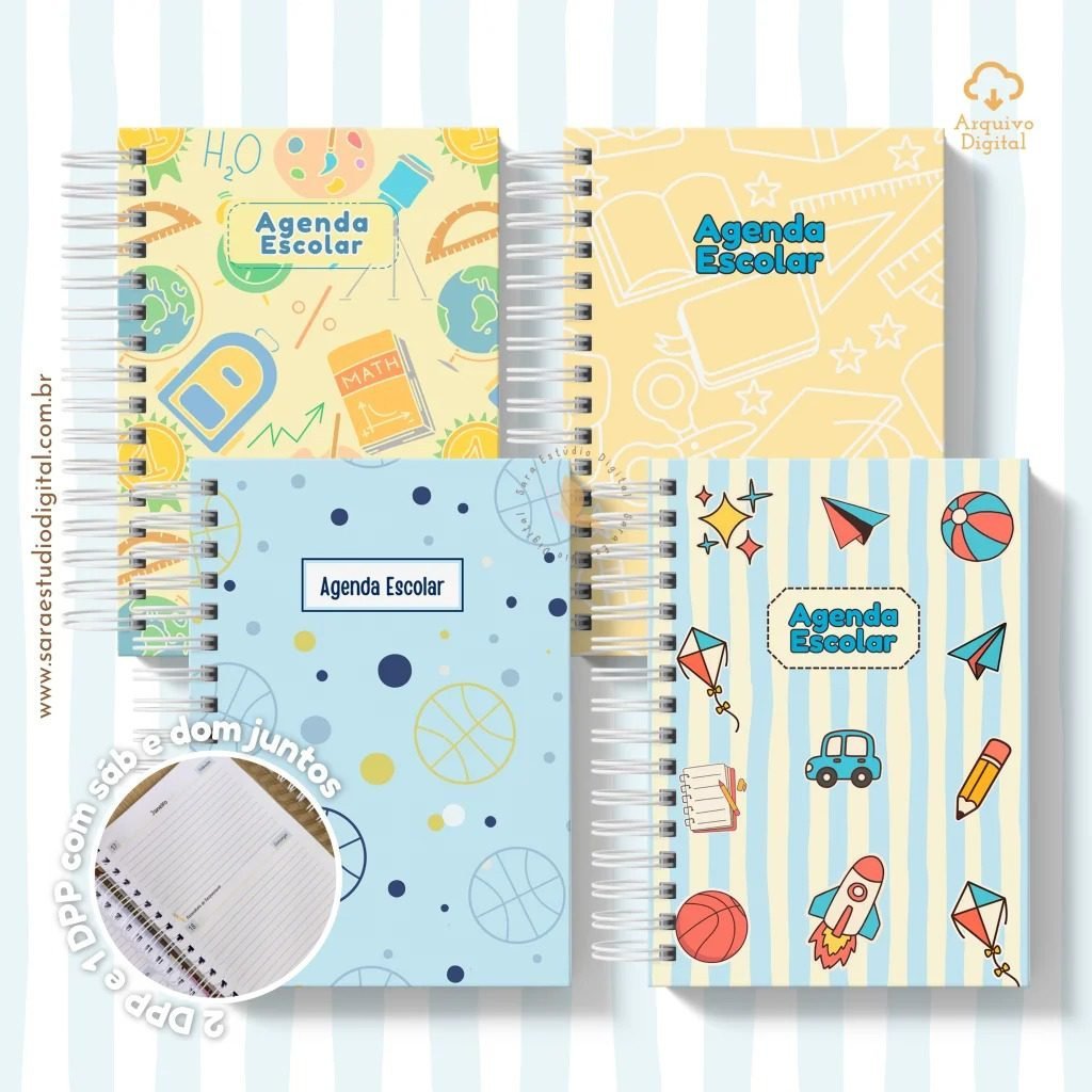 1-1024x1024.png.jpeg Agenda Escolar 2026 – Azul com amarelo (A5) – 1 e 2DPP (Sara Estúdio) - Imagem 1