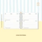 Agenda Escolar 2026 – Azul com amarelo (Mini quadrada) – 1 e 2DPP (Sara Estúdio) - Imagem 4