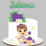 Frutinha Uvinha Menina Baby - Topo de Bolo