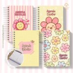 Agenda Escolar 2026 – Rosa com amarelo (A5) – 1 e 2DPP (Sara Estúdio)