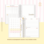 Agenda Escolar 2026 – Rosa com amarelo (A5) – 1 e 2DPP (Sara Estúdio) - Imagem 3