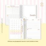Agenda Escolar 2026 – Rosa com amarelo (A5) – 1 e 2DPP (Sara Estúdio) - Imagem 4