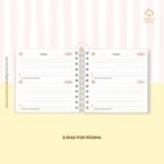 Agenda Escolar 2026 – Rosa com amarelo (Mini quadrada) – 1 e 2DPP (Sara Estúdio) - Imagem 4