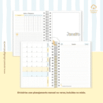 Agenda Escolar 2026 – Azul com amarelo (A5) – 1 e 2DPP (Sara Estúdio) - Imagem 3