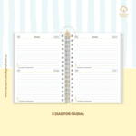 Agenda Escolar 2026 – Azul com amarelo (A5) – 1 e 2DPP (Sara Estúdio) - Imagem 4