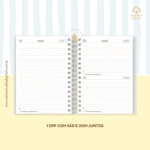 Agenda Escolar 2026 – Azul com amarelo (A5) – 1 e 2DPP (Sara Estúdio) - Imagem 5