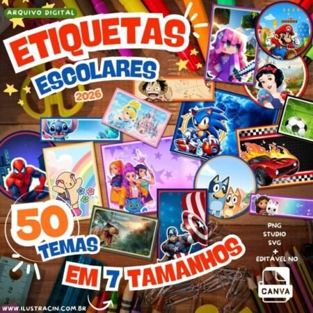 COMBO Etiquetas Escolares 2026 (Ilustracin)