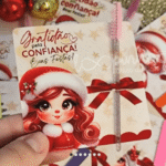 Cards escovinha cílios e mini lixa - Natal 2025