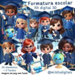 Formatura escolar 3D - Kit Digital