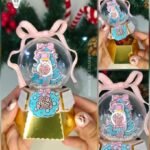 Globo de Neve Rosa - Natal