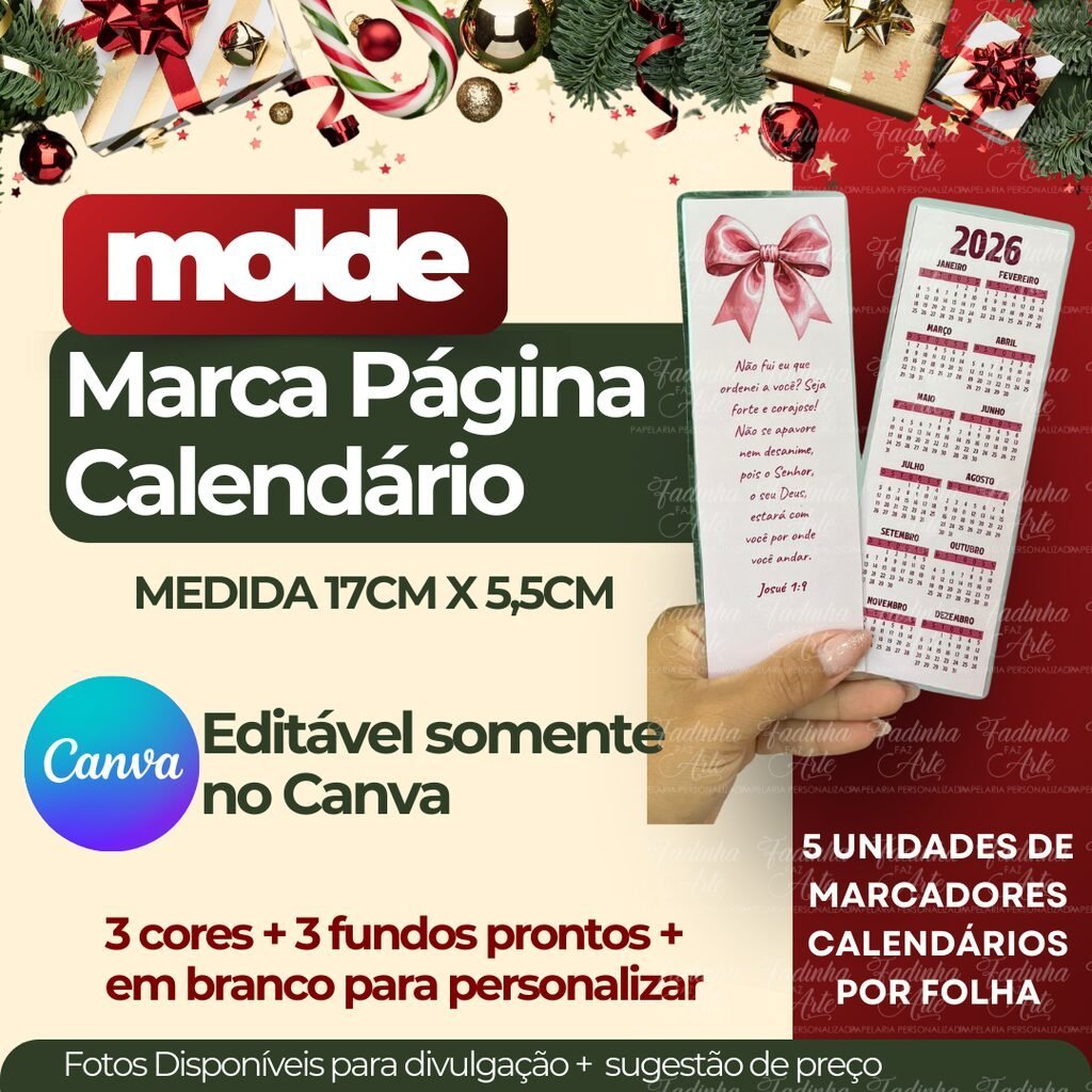 Molde-Marca-Pagina-Calendario-2026.jpg Molde Marca Página Calendário 2026 - Imagem 1