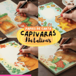 Papeis de Carta Capivara Natalinas