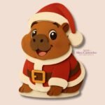 Capivara com roupa de Natal - Topo de Bolo